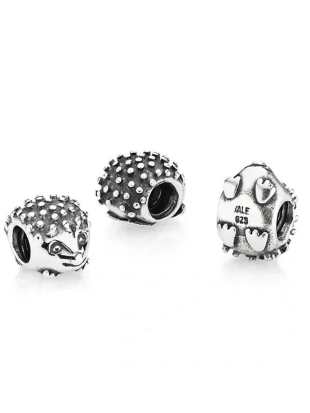 Pandora Sterling Silver Hedgehog Charm/Bead Authentic Retired